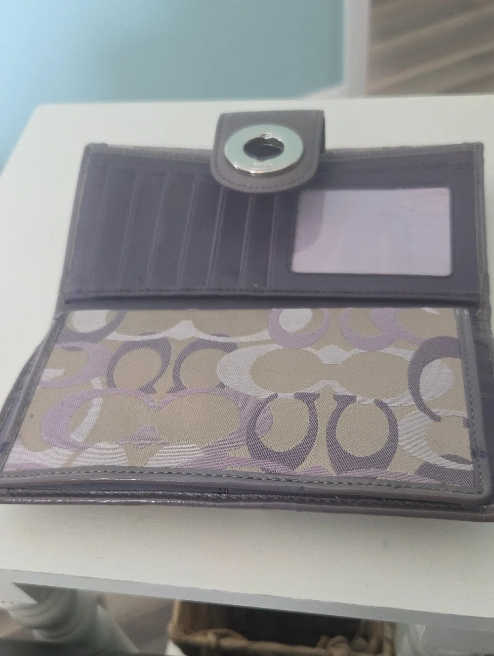 Coach Y2K Vth Lilac/Khaki Signature C Turnlock Phone Case